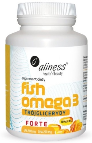 FISH OMEGA 3 FORTE TRÓJGLICERYDY 500/250 mg 60 kaps ALINESS