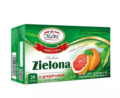 HERBATA ZIELONA Z GREJPFRUTEM FIX 20 sasz MALWA