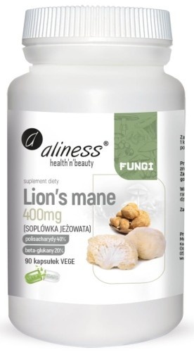 LIONS MANE SOPLÓWKA JEŻOWATA 400mg 90kaps ALINESS
