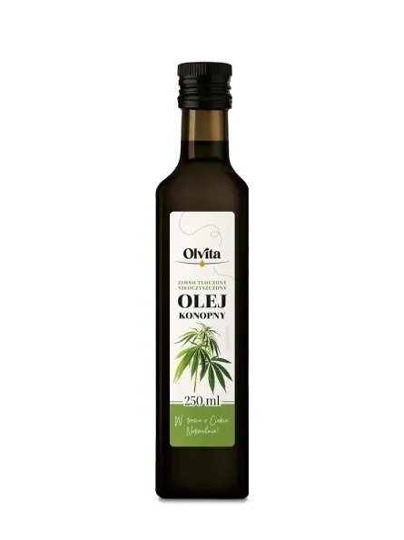 Olej Konopny Zimno Tłoczony 250ml Olvita