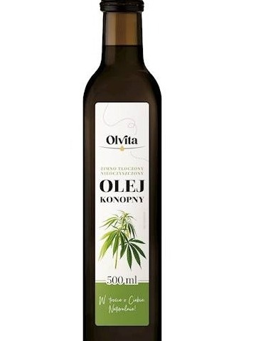 Olej Konopny Zimno Tłoczony 500ml Olvita