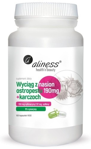 WYCIĄG Z NASION OSTROPESTU +KARCZOCH 100kaps ALINESS