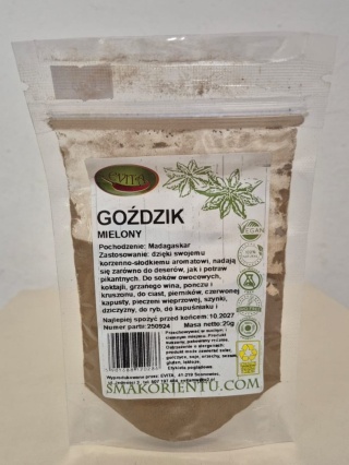 GOŹDZIK MIELONY 20g EVITA