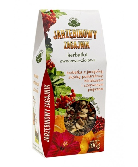 HERBATKA Z JARZĘBINĄ, SKÓRKĄ POMAR, HIBISKUSEM 100g NATURA WITA