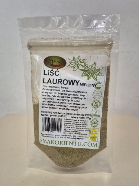 LIŚĆ LAUROWY MIELONY 25g EVITA
