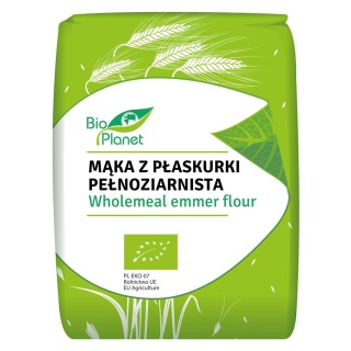 MĄKA Z PŁASKURKI PEŁNOZIARNISTA BIO 1 kg BIO PLANET