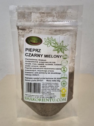 PIEPRZ CZARNY MIELONY 50 g EVITA