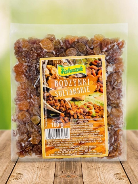 RODZYNKI SUŁTAŃSKIE 100g FISTASZEK