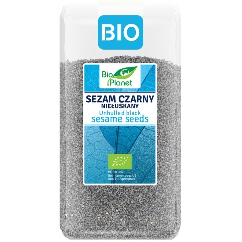 SEZAM CZARNY NIEŁUSKANY BIO 400 g BIO PLANET