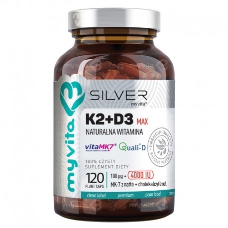 WITAMINA K2 + D3 4000 IU MAX 120 kaps SILVER MYVITA