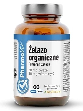 ŻELAZO ORGANICZNE 60kaps PHARMOVIT
