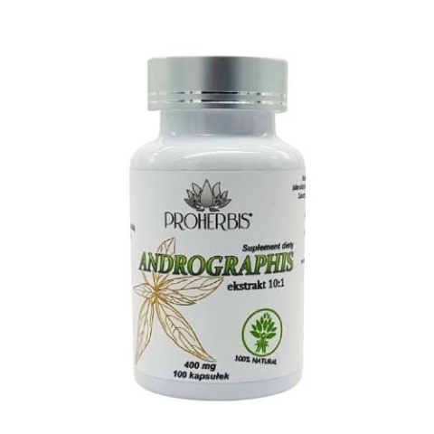 ANDROGRAPHIS EKSTRAKT 400 mg 100 kaps PROHERBIS