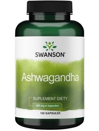 ASHWAGANDHA 450mg 100 kaps SWANSON