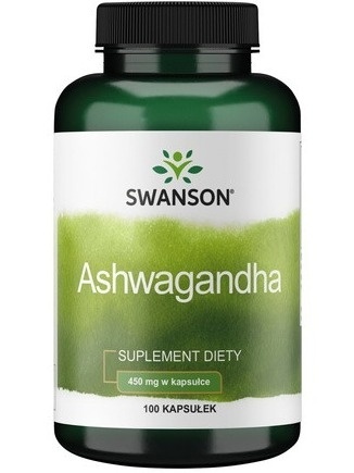 ASHWAGANDHA 450mg 100 kaps SWANSON