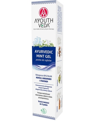 AYURVEDIC NATURAL PASTA DO ZĘBÓW MINT GEL KARDAMON CYNAMON 100 g
