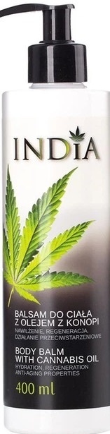 BALSAM DO CIAŁA Z OLEJEM Z KONOPI 400ml India Cosmetics