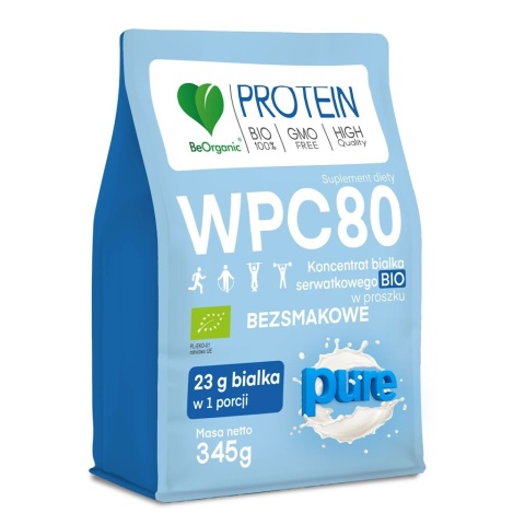 BIAŁKO SERWATKOWE WPC 80 PURE BIO 345g BEORGANIC