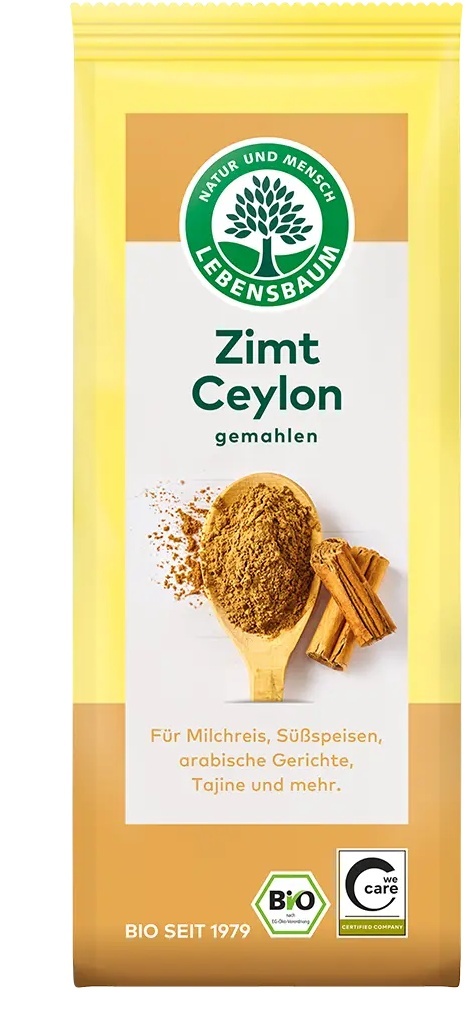CYNAMON CEJLOŃSKI MIELONY BIO 50g LEBENSBAUM