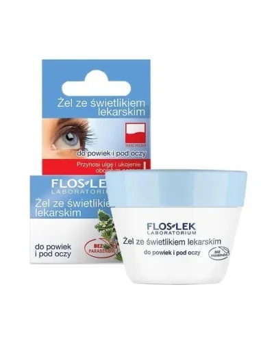 FLOS LEK ŻEL ZE ŚWIETLIKIEM DO POWIEK I POD OCZY 10g