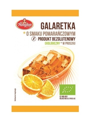 GALARETKA O SMAKU POMARAŃCZOWYM 40 g BEZGLUTENOWA AMYLON