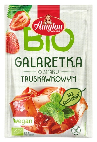 GALARETKA O SMAKU TRUSKAWKOWYM BEZGLUTENOWA BIO 40g AMYLON
