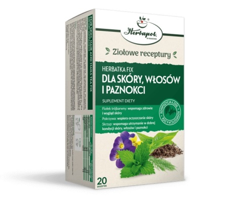 HERBATA DLA SKÓRY, WŁOSÓW I PAZNOKCI FIX 20 sasz HERBAPOL