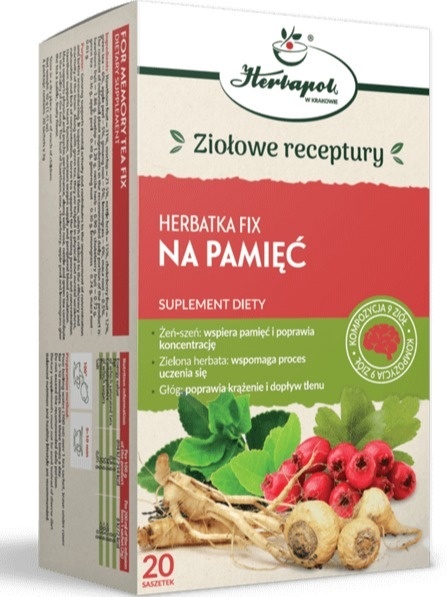 HERBATA NA PAMIĘĆ FIX 20 sasz HERBAPOL