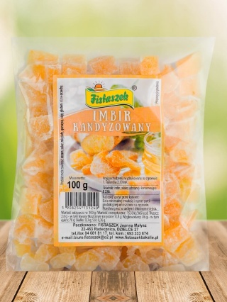 IMBIR KANDYZOWANY 100g FISTASZEK
