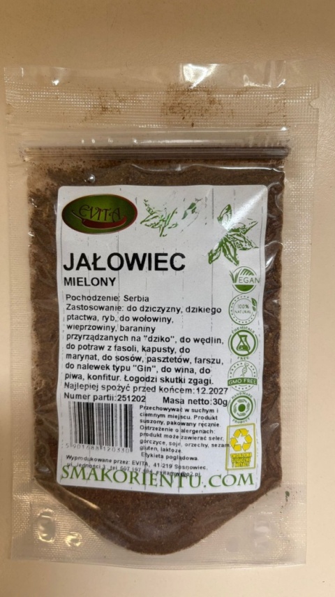 JAŁOWIEC MIELONY30g EVITA