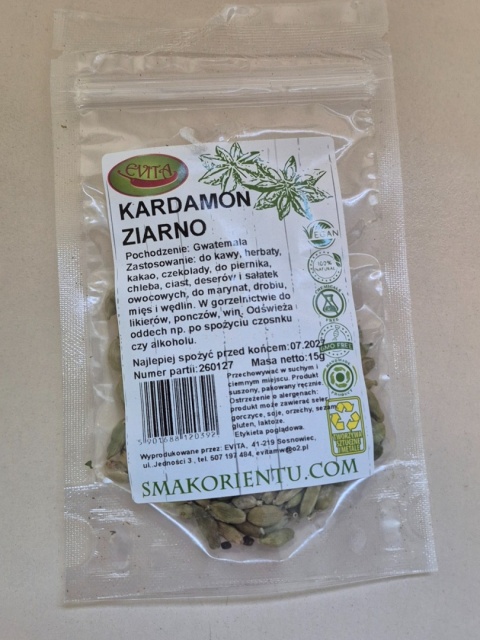 KARDAMON ZIARNO 15g EVITA