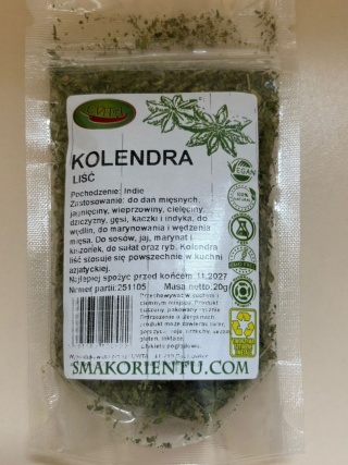 KOLENDRA LIŚĆ 20g EVITA