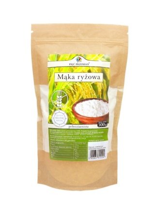 MĄKA RYŻOWA PEŁNOZIARNISTA BEZGLUTENOWA 500 g 5 PRZEMIAN