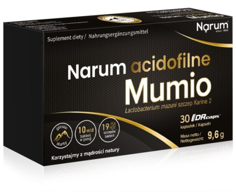 MUMIO ACIDOFILNE NARUM 30 kaps