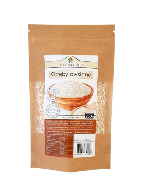 OTRĘBY OWSIANE BEZGLUTENOWE 250g 5 PRZEMIAN