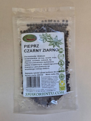 PIEPRZ CZARNY ZIARNO 50g EVITA