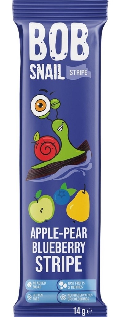 STRIPE JABŁKO-GRUSZKA -BORÓWKA BEZ CUKRU 14g BOB SNAIL