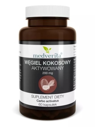 WĘGIEL KOKOSOWY AKTYWOWANY 200 mg 60 kaps MEDVERITA