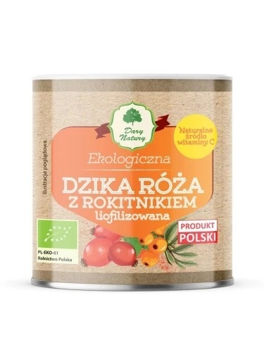DZIKA RÓŻA Z ROKITNIKIEM LIOFILIZOWANA EKO 70g DARY NATURY