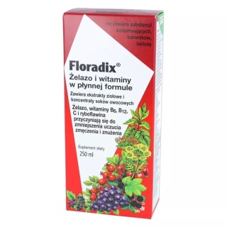 FLORADIX 250ml ŻELAZO I WITAMINY W PŁYNIE SALUS