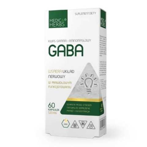 GABA 520mg 60kaps. MEDICA HERBS