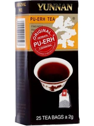 HERBATA CZERWONA PU-ERH YUNNAN 901 25 sasz YUNNAN TEA POLAND