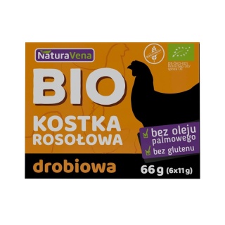 KOSTKI DROBIOWE B/GLUT BIO 66g NATURAVENA