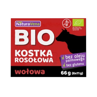 KOSTKI ROSOŁOWE WOŁOWE BIO 66 g NATURAVENA