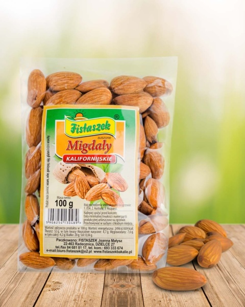 MIGDAŁY KALIFORNIJSKIE100g FISTASZEK