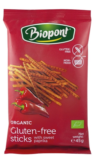 PALUSZKI PAPRYKOWE BEZGLUTENOWE BIO 45g BIOPONT