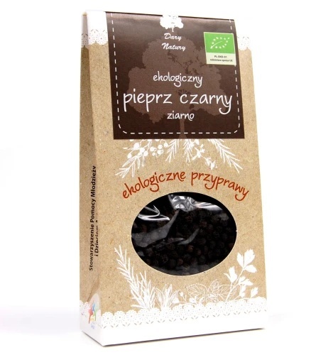 PIEPRZ CZARNY ZIARNO EKO 50 g DARY NATURY