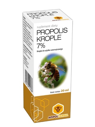 PROPOLIS 7% KROPLE 20ml APIPOL FARMA