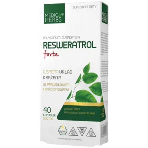 RESWERATROL FORTE 500mg 40 kaps MEDICA HERBS