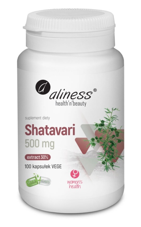 SHATAVARI 30% 500 mg 100 Vege caps. ALINESS
