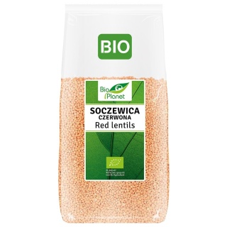 SOCZEWICA CZERWONA BIO 500g BIOPLANET